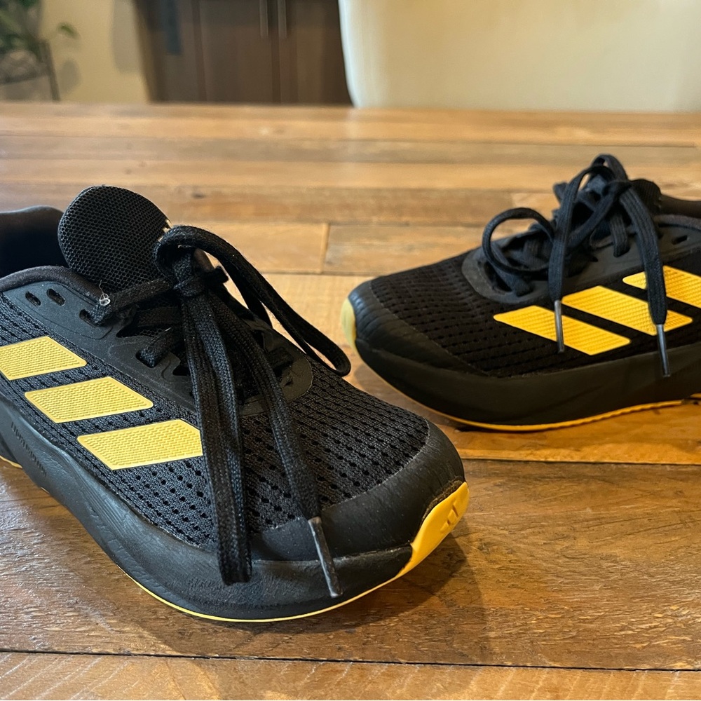 Adidas Black and Yellow Athletic Shoes